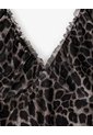 Vestido Largo Tull Con Forro Print Mujer Cafe de Gef