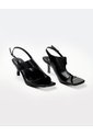 Sandalias Slingback De Tacón Bajo Negras Mujer Negro de Gef
