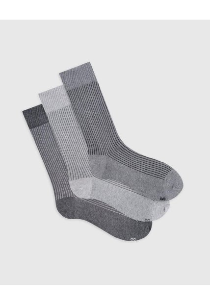 Medias Hombre Largas Algodón Pack X3 Surtido
