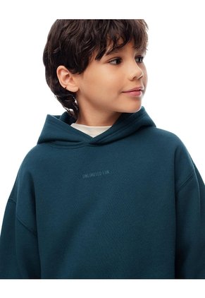 Buzo Tipo Hoddie Verde Niño Verde