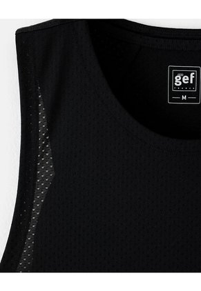 Camisilla Deportiva Antibacterial Negra Hombre Negro