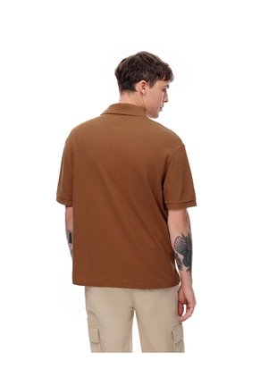Polo Regular Algodón Caramelo Hombre Marron Claro