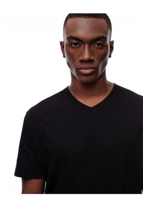 Camiseta Relax Algodón Negra Hombre Negro