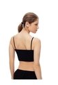 Crop Top Anudado Ojalillo Negro Mujer Negro de Gef