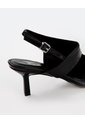 Sandalias Slingback De Tacón Bajo Negras Mujer Negro de Gef