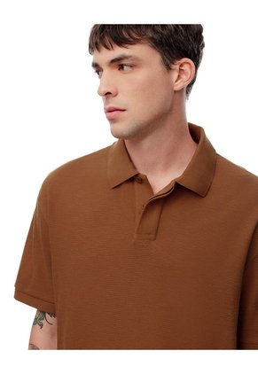 Polo Regular Algodón Caramelo Hombre Marron Claro