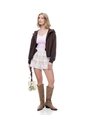 Short De Pijama Cuadros Mujer Cafe de Gef