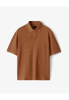 Polo Regular Algodón Caramelo Hombre Marron Claro