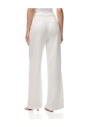 Pantalón Wide Leg Tiro Alto Blabco Mujer Blanco