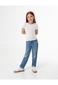 Jean Mom Tiro Medio índigo Medio Niña Azul Oscuro de Gef