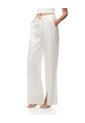 Pantalón Wide Leg Tiro Alto Blabco Mujer Blanco de Gef