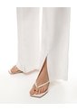 Pantalón Wide Leg Tiro Alto Blabco Mujer Blanco de Gef