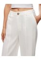 Pantalón Wide Leg Tiro Alto Blabco Mujer Blanco de Gef