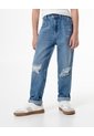 Jean Mom Tiro Medio índigo Medio Niña Azul Oscuro de Gef