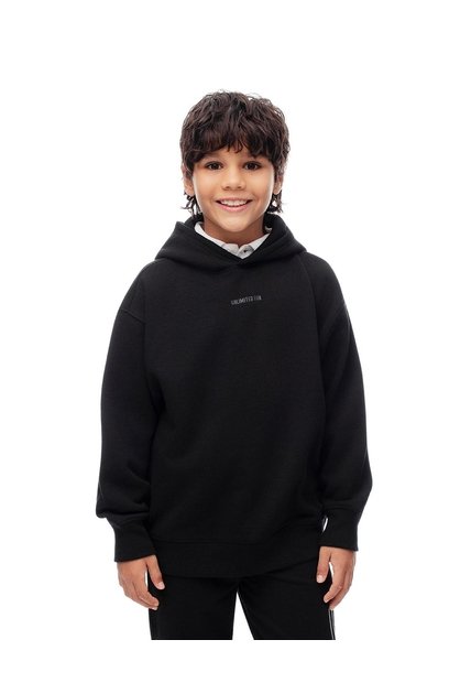 Buzo Tipo Hoddie Negro Niño Negro