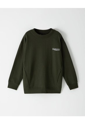 Buzo Regular Verde Estampado Niño Verde