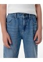 Jean Mom Tiro Medio índigo Medio Niña Azul Oscuro de Gef