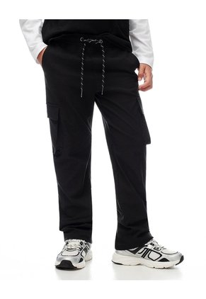 Pantalón Tipo Cargo Negro Niño Negro