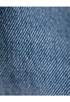 Jean Mom Tiro Medio índigo Medio Niña Azul Oscuro