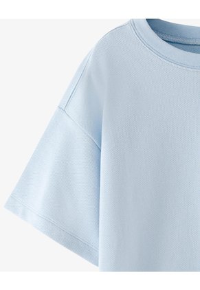 Camiseta Regular Algodón Azul Niño Azul
