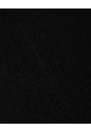 Vestido Corto Slim Rib Algodón Negro Mujer Negro