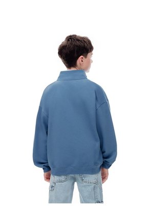 Chaqueta Regular Algodón Azul Niño Azul