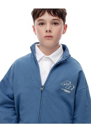 Chaqueta Regular Algodón Azul Niño Azul