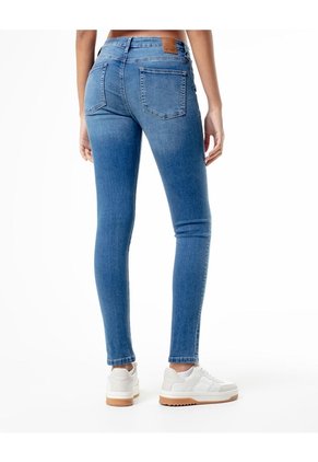 Jean Súper Skinny Tiro Medio índigo Medio Mujer Azul Oscuro