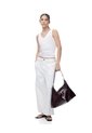 Camiseta Manga Sisa Slim Rib Algodón Blanca Mujer Blanco de Gef
