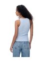 Camiseta Esqueleto Slim Rib Algodón Azul Mujer Azul de Gef