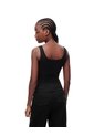 Camiseta Manga Sisa Slim Seamless Negra Mujer Negro de Gef