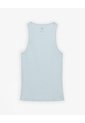 Camiseta Esqueleto Slim Rib Algodón Azul Mujer Azul de Gef