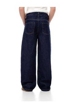 Jean Wide Leg Tiro Medio índigo Oscuro Niña Azul Oscuro