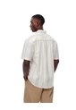 Camisa Manga Corta Regular Lino Rayas Hombre Marron de Gef