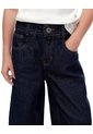 Jean Wide Leg Tiro Medio índigo Oscuro Niña Azul Oscuro de Gef