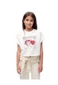 Camiseta Regular Algodón Blanca Niña Blanco de Gef