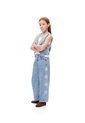 Jean Wide Leg Tiro Alto índigo Medio Niña Azul Oscuro de Gef