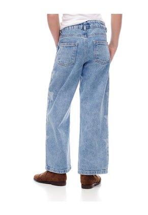 Jean Wide Leg Tiro Alto índigo Medio Niña Azul Oscuro