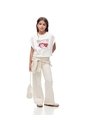 Camiseta Regular Algodón Blanca Niña Blanco de Gef