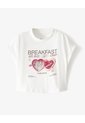 Camiseta Regular Algodón Blanca Niña Blanco de Gef
