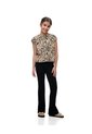 Camiseta Regular Algodón Habano Print Niña Marron de Gef