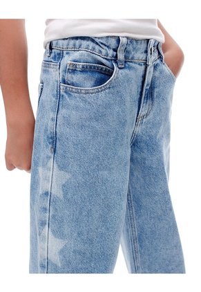 Jean Wide Leg Tiro Alto índigo Medio Niña Azul Oscuro