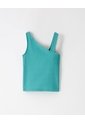 Camiseta Asimétrica Slim Rib Algodón Azul Niña Azul de Gef