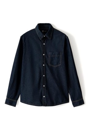 Camisa Regular Manga Larga índigo Oscuro Hombre Azul Oscuro