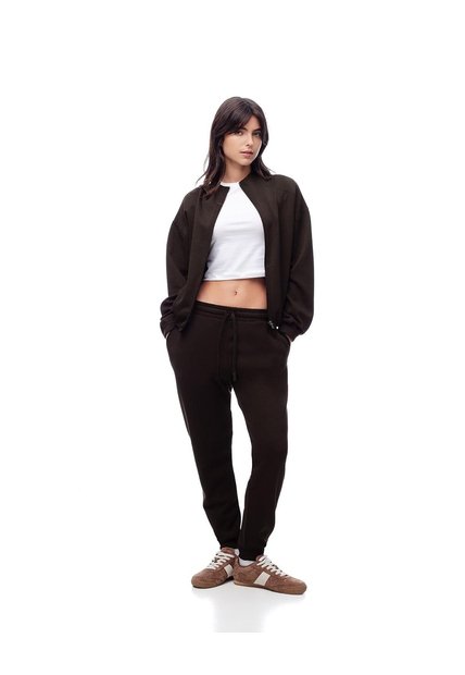 Jogger Tiro Medio Chocolate Mujer Chocolate