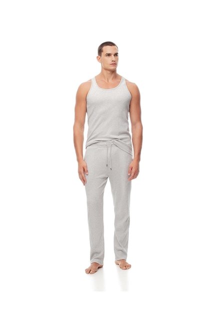 Pantalón De Pijama Algodón Gris Hombre Gris