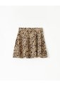 Falda Tiro Medio Capas Estampada Niña Marron de Gef