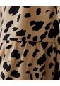 Falda Tiro Medio Capas Estampada Niña Marron de Gef