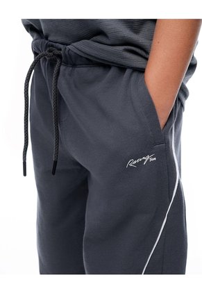 Jogger Regular Tiro Medio Gris Niño Gris