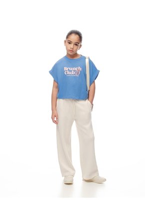 Camiseta Regular Algodón Azul Niña Azul